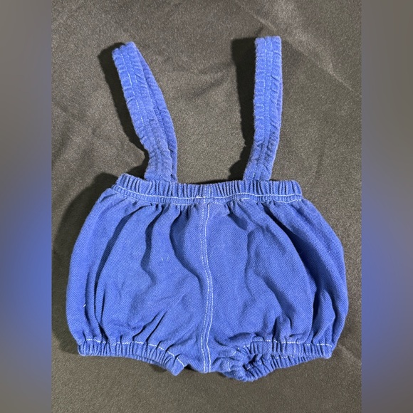 Blue Infant Suspender Shorts with Stitched Golf Clubs. 3 - 6 months. - Picture 2 of 4